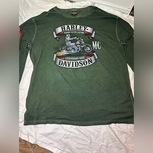 Harley-Davidson Green Long Sleeve Shirt